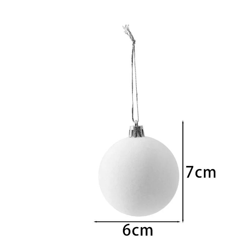 1/30pcs 6cm Wine Red Velvet Christmas Balls for Xmas Tree Flocked Xmas Ball Hanging Pendents Festival Party Home Decor Supplies