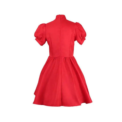 On The Cliff Red Dress Anime Ponyo Cosplay Costume Halloween Lolita Cos Uniforms for Adult Kid Party Roleplay Carnival Clothing