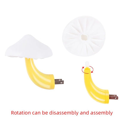 Mushroom LED Night Lights Shape Automatic Sensor Bedroom Decor US Plug Wall Lamps for Kid Children's Room Bedside Mini Lamp