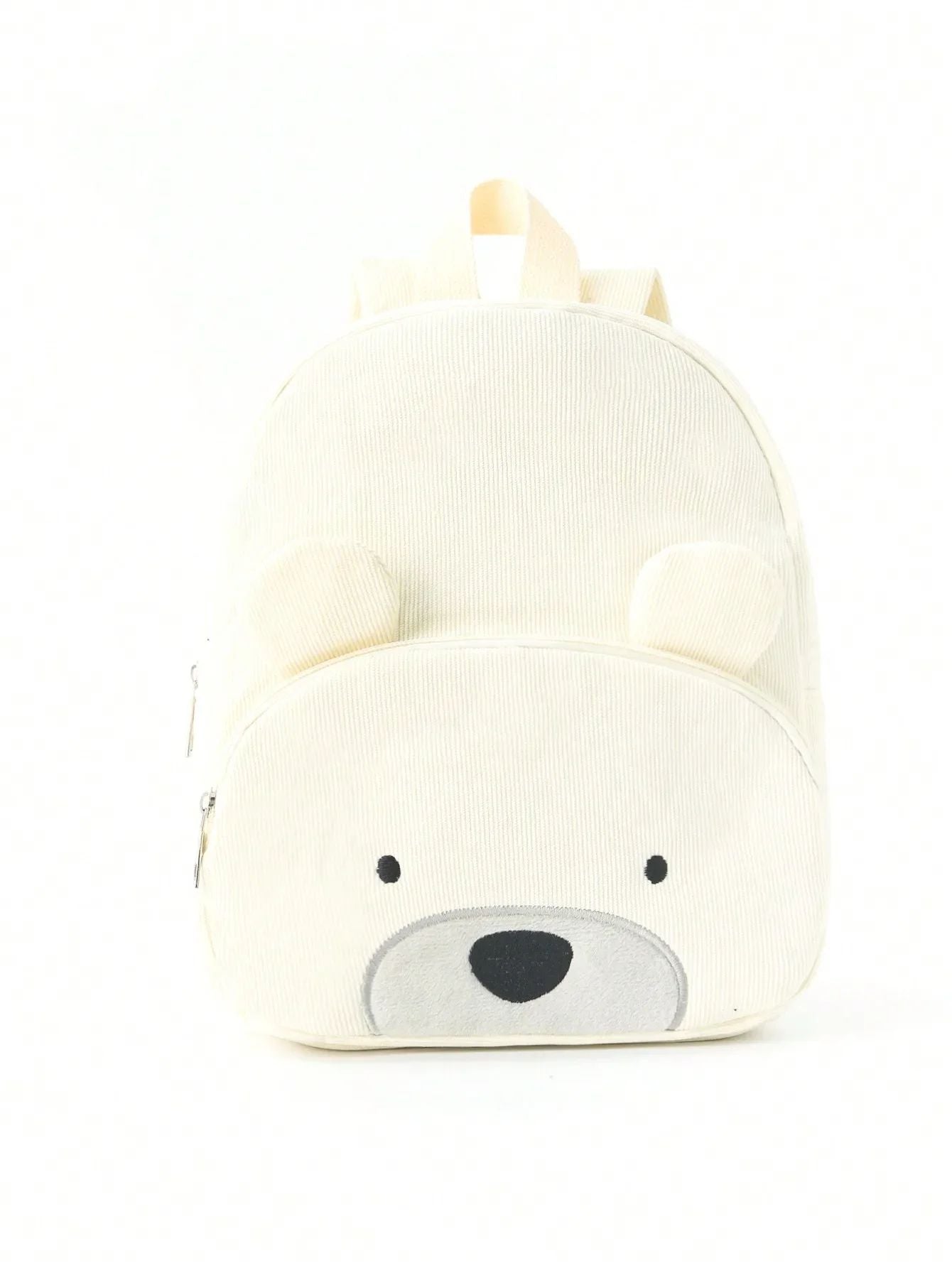 Cute Cartoon Bear Embroidered Corduroy Children's Backpack Suitable for Boys and Girls Kindergarten Elementary School Gifts