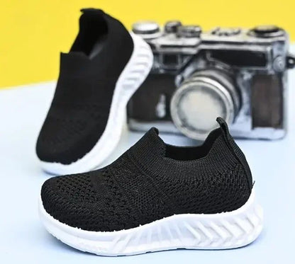 Baby Sneakers 2025 Fashion Children Flat Shoes Infant Kids Baby Girls Boys Solid Stretch Mesh Sport Running Sneakers Shoes