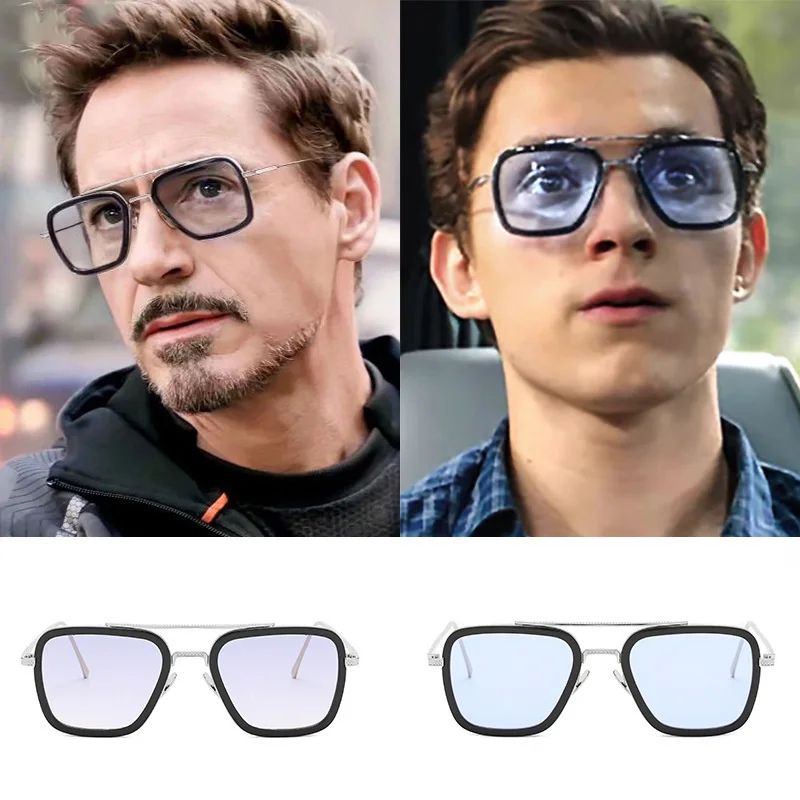 Tony Stark Óculos Masculino Feminino Óculos de Sol Homem de Ferro Óculos Steampunk Óculos de Sol Masculino