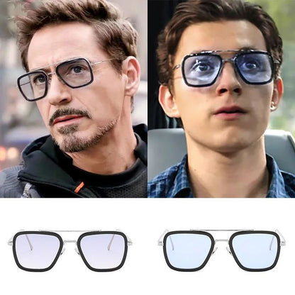 Tony Stark Óculos Masculino Feminino Óculos de Sol Homem de Ferro Óculos Steampunk Óculos de Sol Masculino