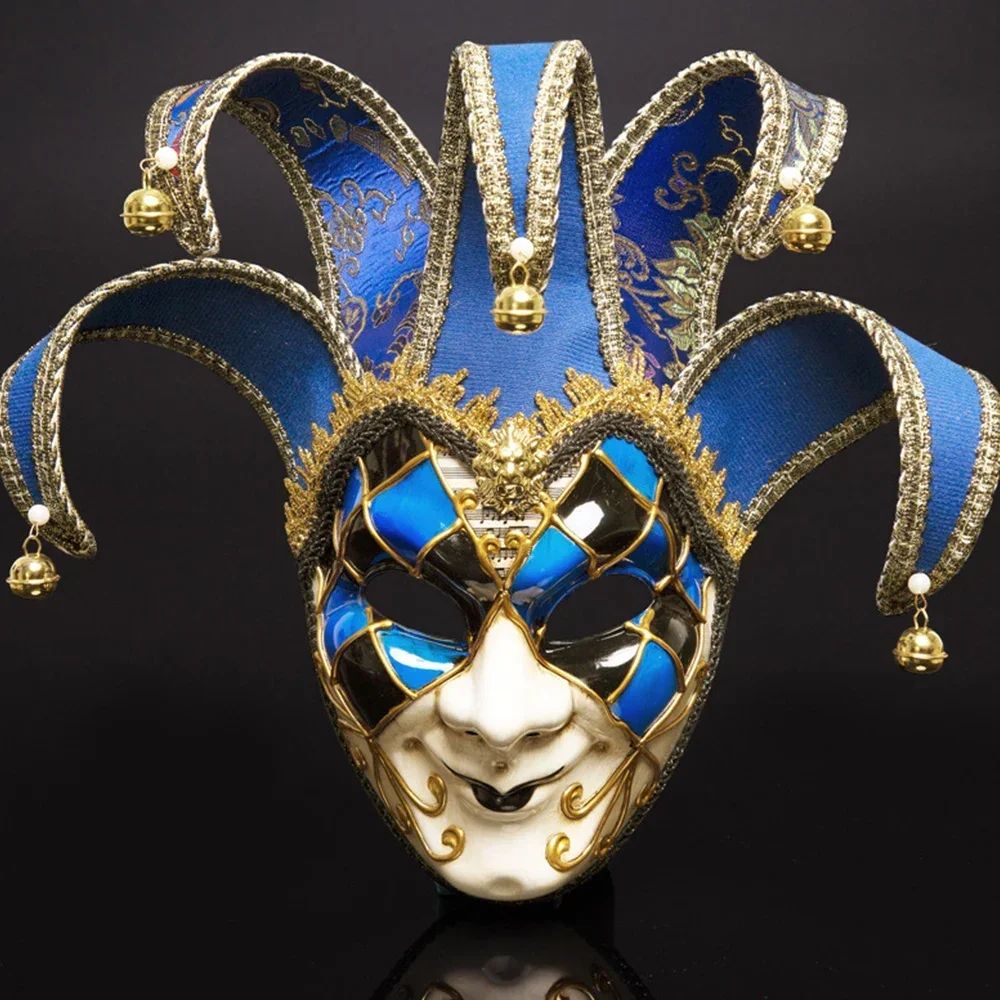 Venetian Comedy Mask Exquisite Decoration Jester Masks