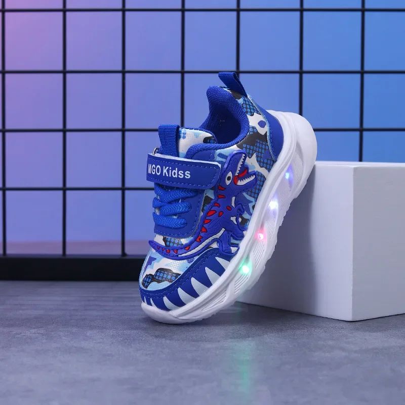 2025 New  Boys Led Lighted Shoes Fashion Children's Casual Sneakers Kids Luminous Shoes Sport Shoes Lighted Shoes