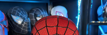 Homem-Aranha Cosplay Máscara Eletrônica de Olhos Móveis Homem-Aranha 1:1 Brinquedos com Controle Remoto para Adultos e Crianças de Presente