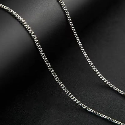Colar Corrente Cubana Masculina 3mm Colar Simples de Aço Inoxidável Joias de Aço Titânio da Moda Acessórios da Moda Presentes de Festa