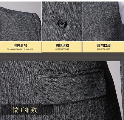 Traje De Hombre Elegante (Blazer+Vest+Pants) Men's Fashion Business Casual Slim Fit Wedding Business Suit Elegant Man Suit 6XL