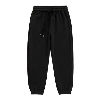 Double-Sided Zippered Fleece Pants For Men Thickened Winter Warm Sweatpants Casual Loose Fit Outerwear Trousers