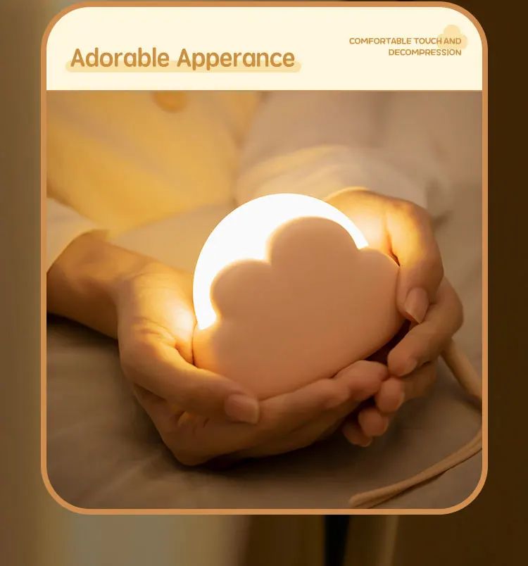Cloud Night Light Mini USB Rechargeable Adorable Cloud Shape LED NightLight For Bedroom Baby Children Creative Gift Bedside Lamp