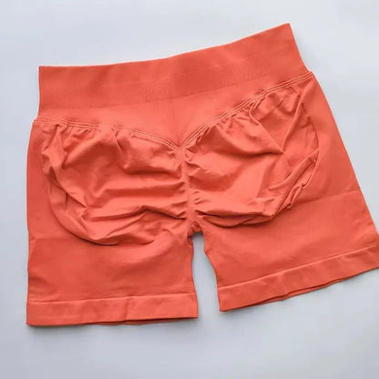 Gym Summer Women's Yoga Exercise Shorts Seamless High Waist Hip Tight Solid Color Shorts Yoga Exercise leggings