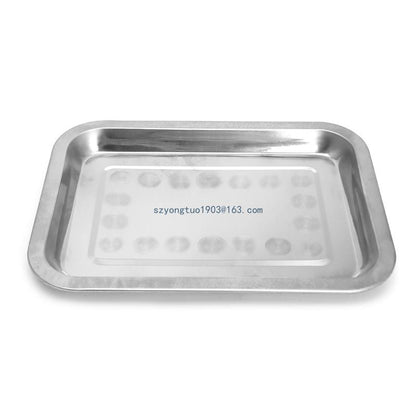 Stainless Steel Rectangular Plate Barbecue Grilled Fish Tray BBQ Container
