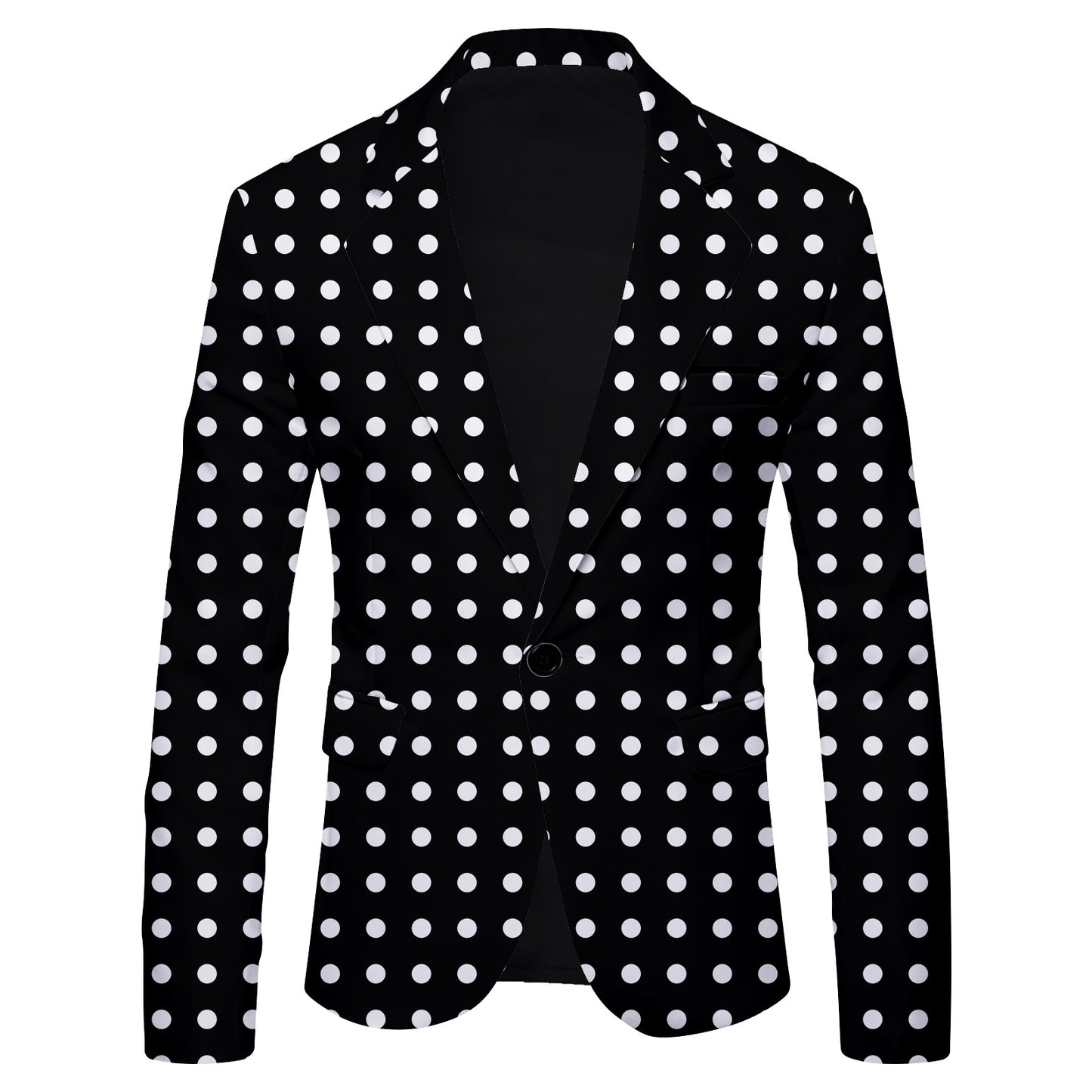 HOO 2025 New Men's Polka Dot Print Leisure blazer Jacket British Fashion Slim-Fitting   blazer    Pattern Customization