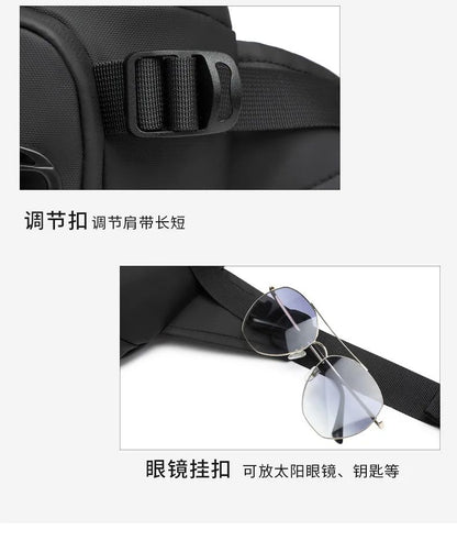 OZUKO  Tactical bag Fanny Pack Outdoor Sports Tactical  Multifunction Waterproof Male Chest Bag Mens Crossbody Bags