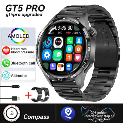 Xiaomi 2025 New GPS NFC Smart Watch Men 360*360 AMOLED Screen Heart rate Bluetooth Call IP67 Waterproof Man Smartwatch