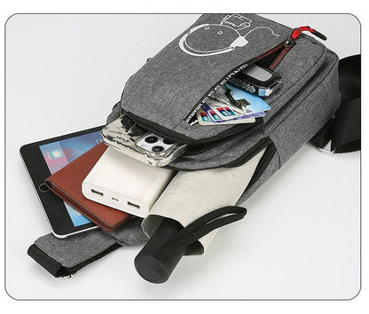 New Casual Fashion Chest Bag Men's Shoulder Bag Male Hand Crossbody Korean Cycling Backpack Trend Chest Bag Portable Hand Bags