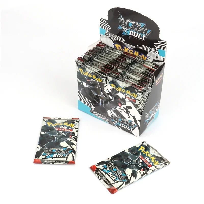 Novos jogos 4-36Pacote de Cartas Pokémon em Inglês Caixa de Booster Black Bolt White Flare Cartas de Batalha Pokémon Troca de Jogo Presente