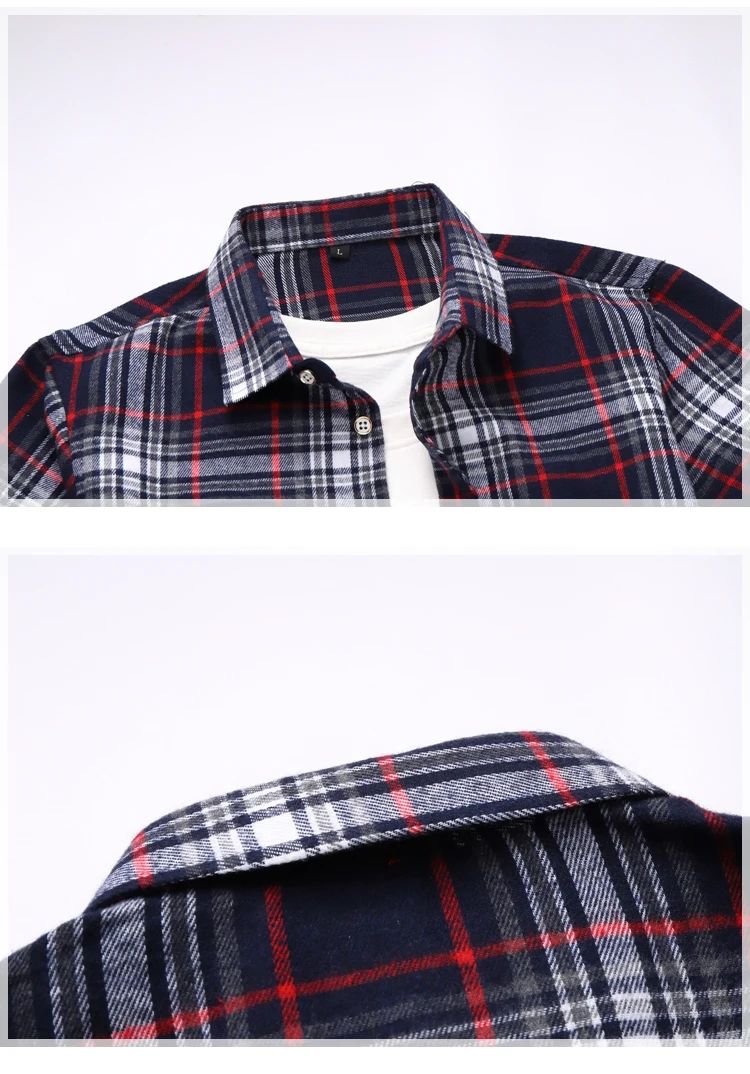 2025 new red summer men's shirts short-sleeved plaid fat big yards youth casual shirt.