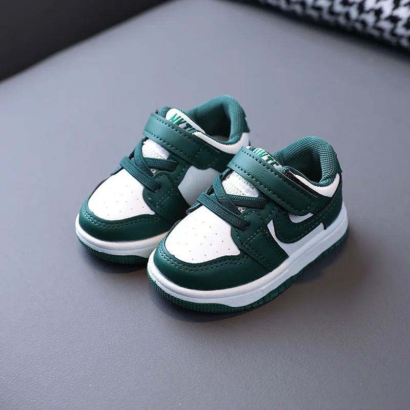 Fashion Little White Shoes Light Casual Shoes Baby Rubber Sole Anti Slip Shoes Sneakers Running Shoes Student Shoes Boys Girls