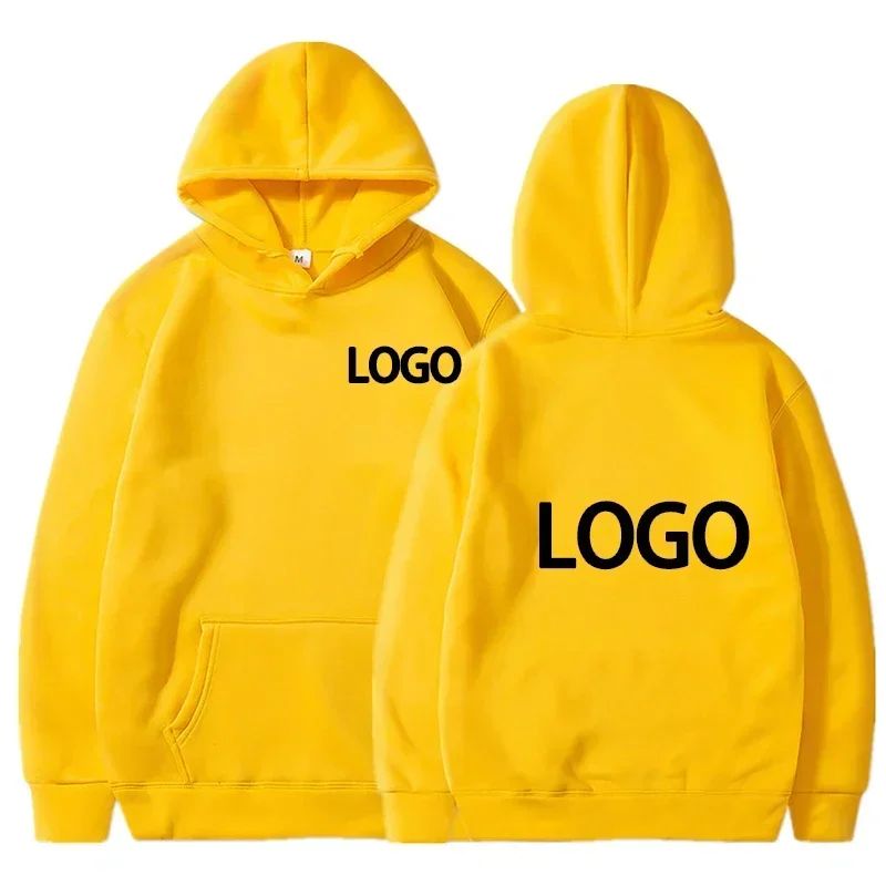 Customized Pullover Hoodie Unisex Poly-Cotton Blend Loose Casual Wear For Team Bulk Order Club Events