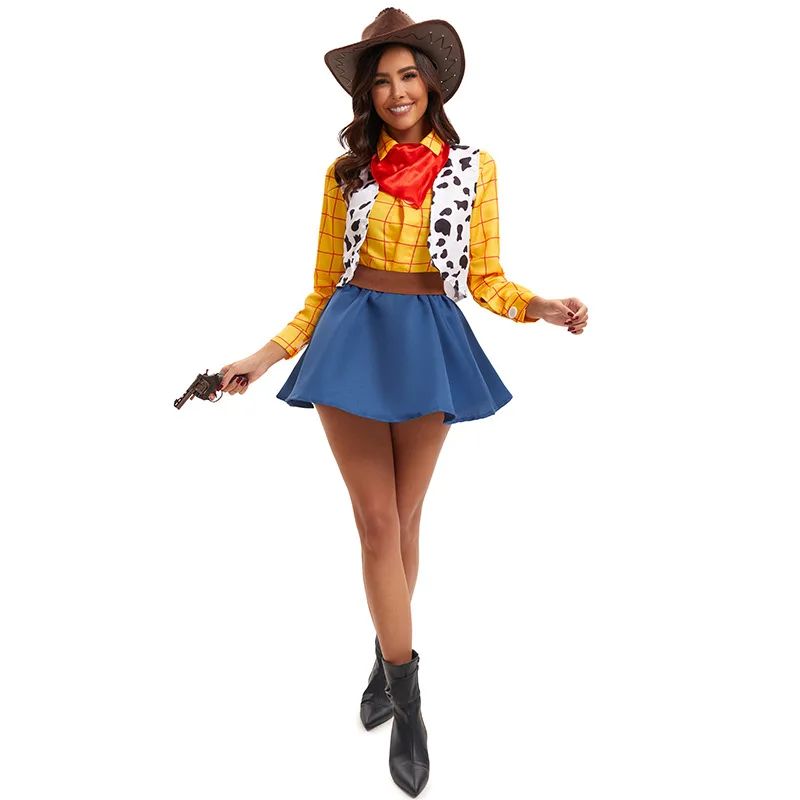 2026New Halloween Woody Costume Family Matching Outfits Couple Cosplay Woody Sheriff Clothes Carnival Sheriff Cowboy Fancy Dress