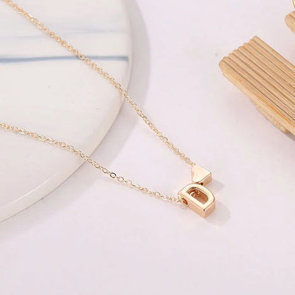 Colar Minúsculo com Pingente de Coração e Letra Inicial, da SUMENG Fashion, Banhado a Ouro ou Prata, Choker com Nome para Mulheres, Joia de Presente