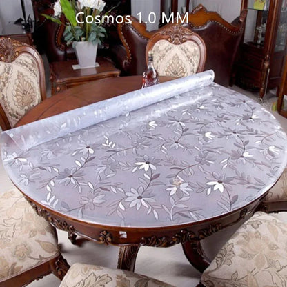 Round PVC Table Cloth Transparent Soft Glass Film Protection Pad Tablecloth Waterproof Oilprpoof Dining Kitchen Desk Protector