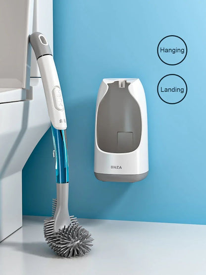 Escova de Silicone para Vaso Sanitário Acessórios WC Escova WC Sem Cantos Mortos Limpeza Doméstica Cerda Macia Artefato Banheiro Toucadores