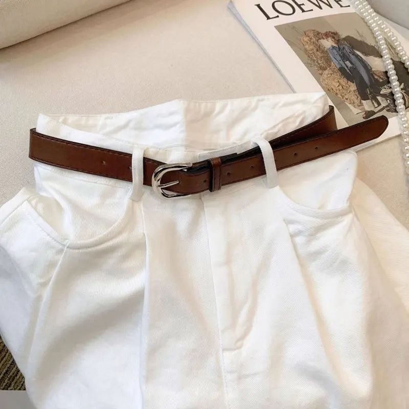 White Wide Leg Jeans High Waist Casual Loose Women's Denim Pants Folded Design Versatile plus Size Floor-Length Trousers