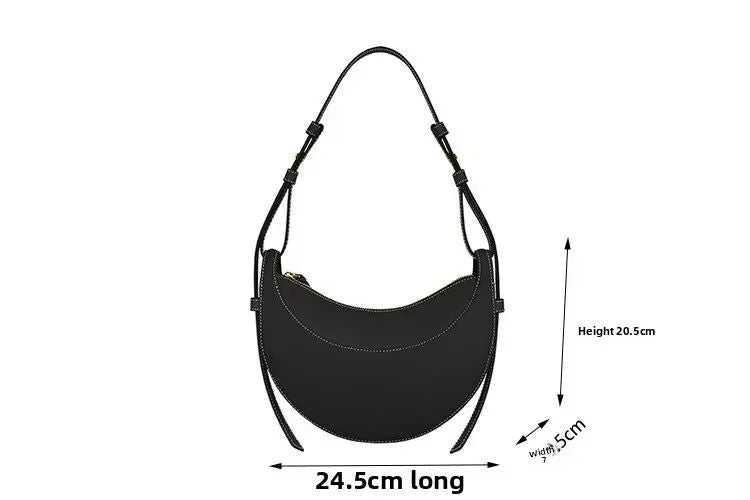2025 New Style, High-Quality Textured Crescent Bag, Underarm Handbag, Single Shoulder Crossbody Bag