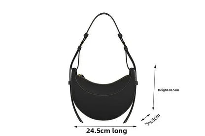 2025 New Style, High-Quality Textured Crescent Bag, Underarm Handbag, Single Shoulder Crossbody Bag