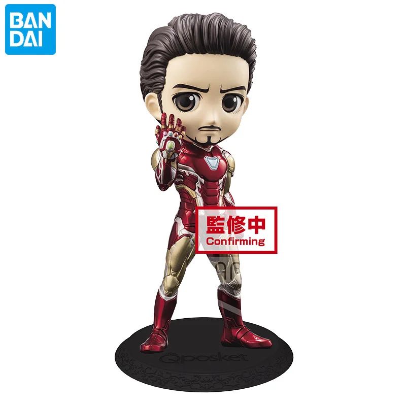 BANDAI Original Banpresto Qposket Marvel Vingadores Homem de Ferro Capitão América Loki Thor Figuras Colecionáveis
