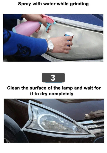 Spray Restaurador de Faróis para Carro Revestimento Anti-Oxidação Agente Polidor de Lâmpadas de Carro Restauração de Arranhões Limpeza de Sujeira