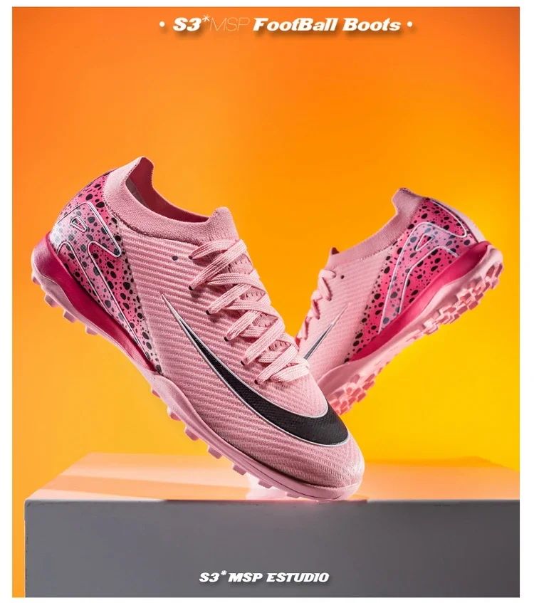 New Men Women Professional Football Boots Cleats Grass Training Match Sport Soccer Shoes FG/TF Ultra-light Non-slip Unisex