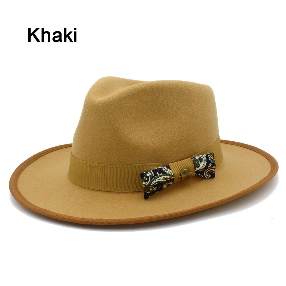 Men Women Fedora Hats Casual Vintage Autumn Winter Caps Bowknot Jazz Designed Outdoor Britain Derby Luxury Hat  Trilby Caps