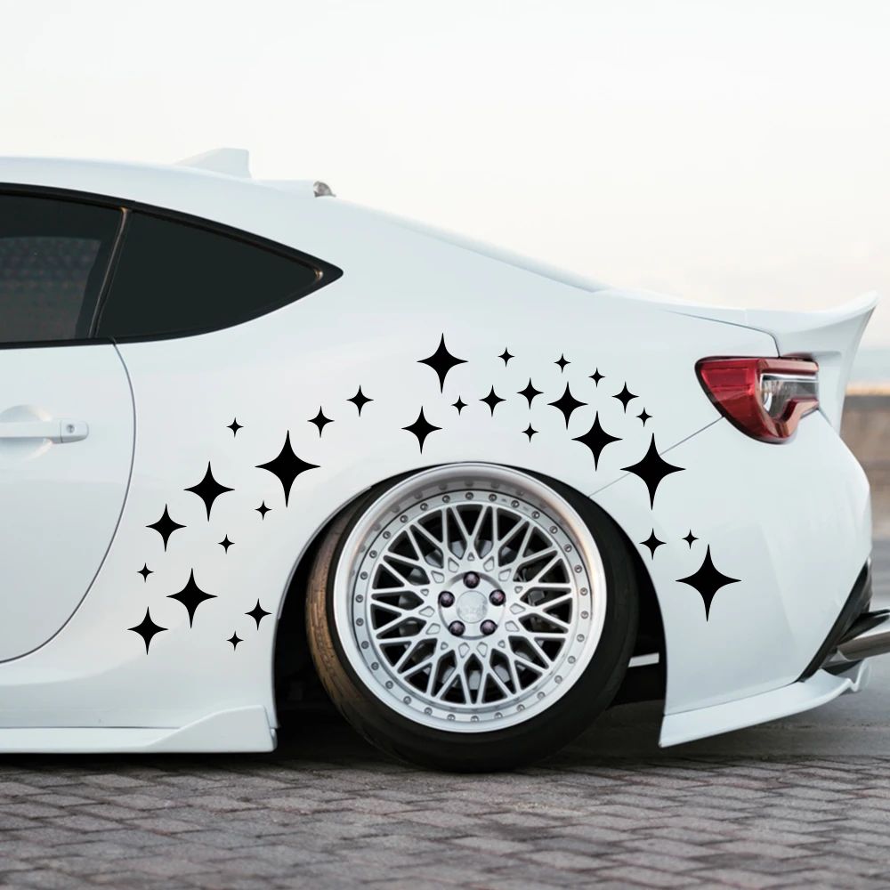 Adesivo Gráfico Car Star para Porta Roda Sobrancelha Decalque de Vinil Acessórios de Tuning para Audi VW Ford BMW Toyota Honda Peugeot Renault