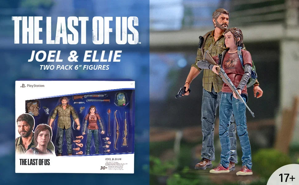?Pronta Entrega?PlayStation The Last of Us Joel e Ellie Figuras Brinquedos Spin Master PS5 Action Figure Pacote com 2 Modelo Colecionável