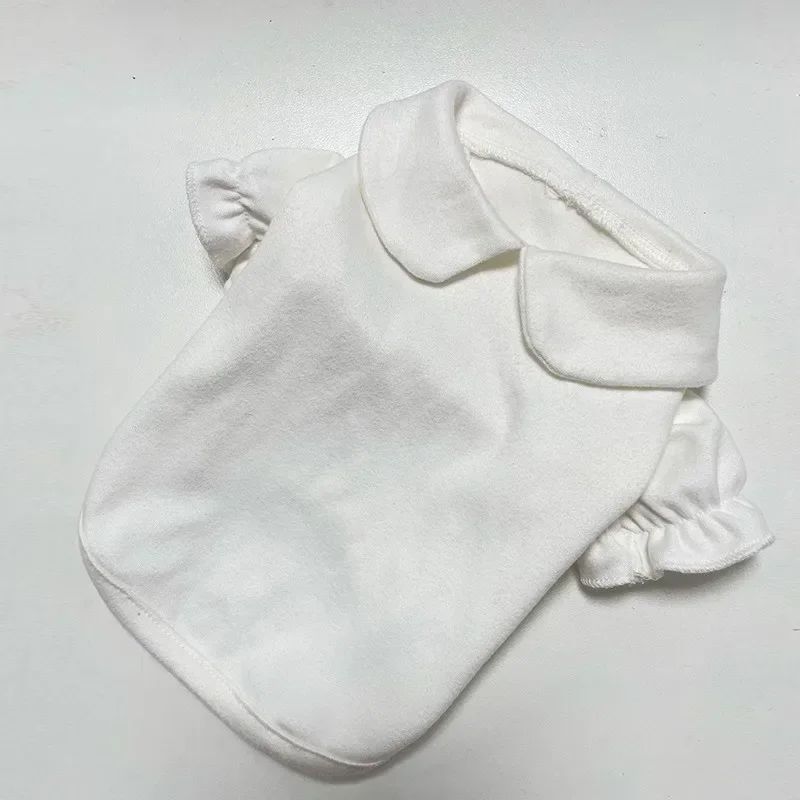 Puppy Bow Knot Dress Set Winter Warm Dog Clothes Pet Christmas Princess Dress Teddy Solid Color Skirt Send Clip