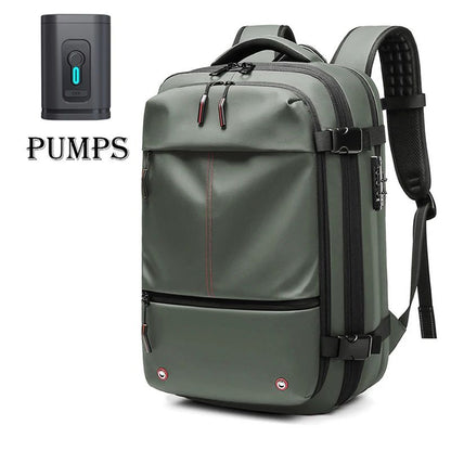 Men Travel Backpack 17 inch vacuum compression Laptop Backpack Extended Large Capacity school Backpack Hiking Business backpack