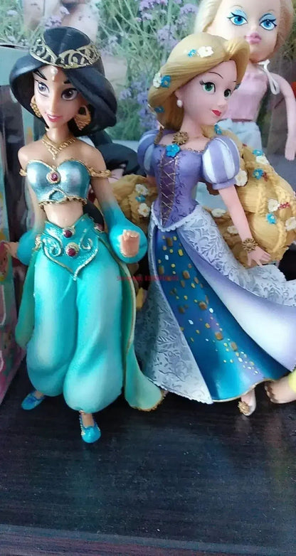 2025 20cm Disney Personagem Frozen Elsa Anna Branca de Neve Rapunzel Boneco de Resina Anime Decoração Modelo Coleção Menina Brinquedos Presente Infantil