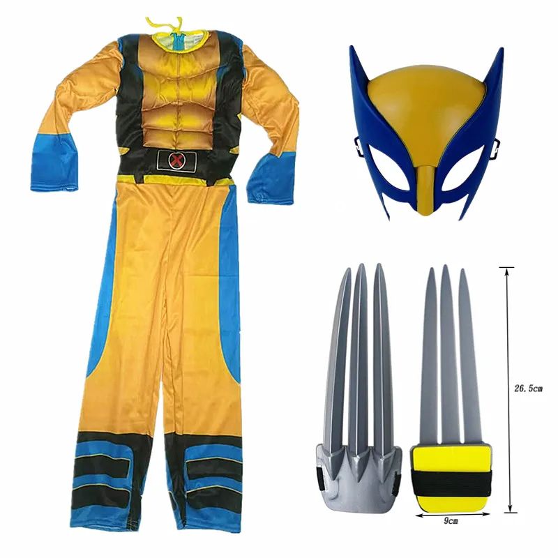 Movie Deluxe Child Mask Jumpsuit Superhero Cosplay Costume Halloween Christmas Kids New Year Costume Superhero Fantasy