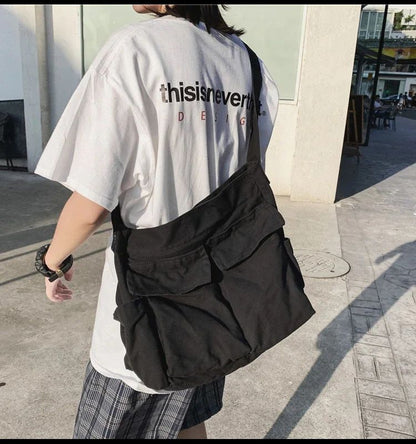 2025 y2k Women Vintage Handbag Canvas Teenager Shoulder Tote Bags Messenger Bags Ladies Casual Handbag Crossbody Purse