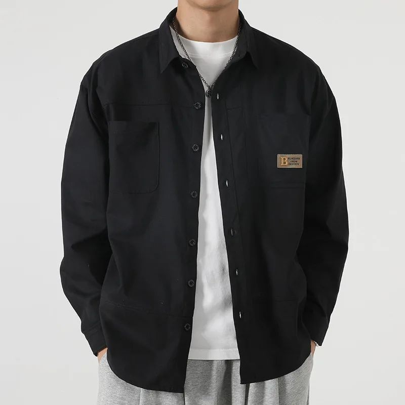 Loose Casual Boys Shirts Outdoor Long Sleeve Army Green Cotton 7XL 8XL 9XL 10XL 150KG Plus Size Cargo Blouses Black Men Clothes