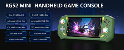 RG52 Mini Retro Handheld Game Console EmuELEC System 22000+ Games WIFI 5.5 Inch IPS Screen Video Player Game Console Boy Gifts