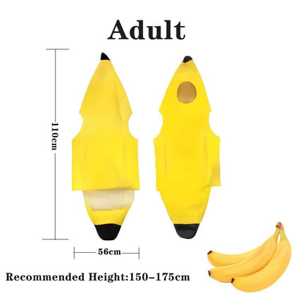 Child/Adult Banana Cosplay Halloween Christmas  Costumes Performance Costume Fruit Banana Costume Performance  Costume