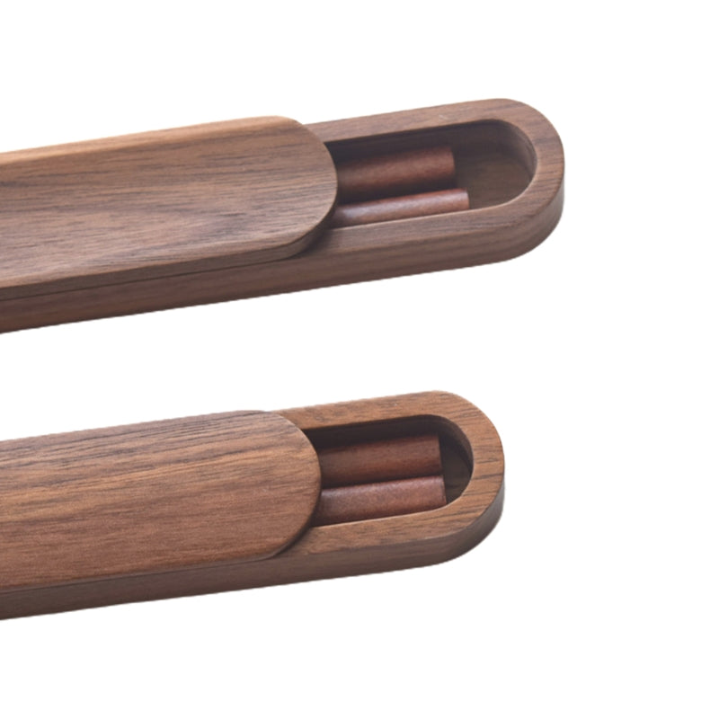 Natural Life Hashi de Madeira de Nogueira Preta estilo Japonês Antiderrapante com Caixa para PRESENTE Elegante Coreano Conjuntos de Hashi