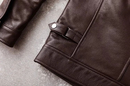 New Casual Real Cowhide Genuine Leather Jacket Men Slim Mens Clothes Spring Autumn Men's Cow Clothing Asian Size 6XL