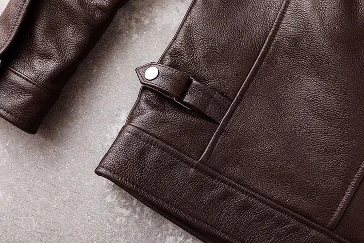 New Casual Real Cowhide Genuine Leather Jacket Men Slim Mens Clothes Spring Autumn Men's Cow Clothing Asian Size 6XL