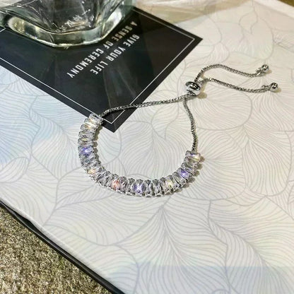 Pulseira de Tulipa de Opala Requintada com Zircônia para Mulheres Acessório Diário Personalizado da Moda Joias para Festas Presentes de Aniversário