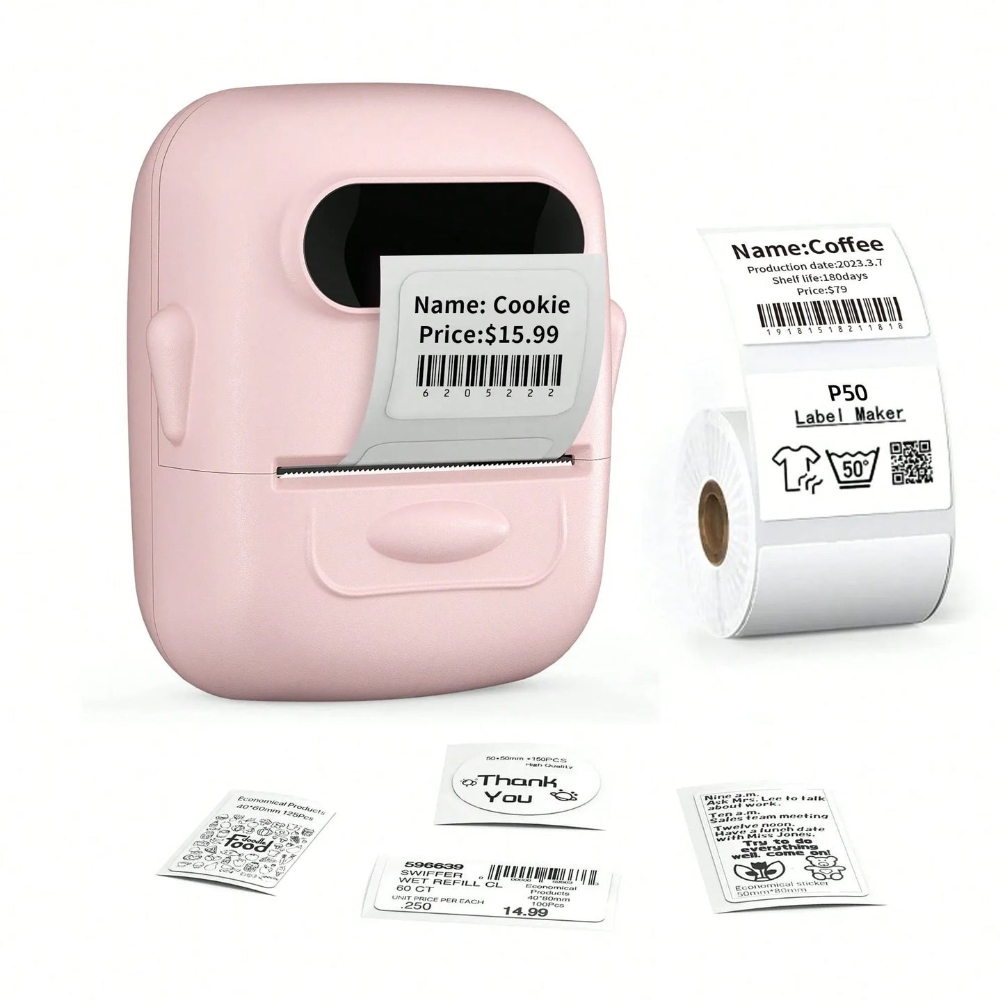 Makrlife P50 Thermal Label Printer Business Label Maker Custom Sticker Printing Machine For Home Use, DIY Stickers, Commercial